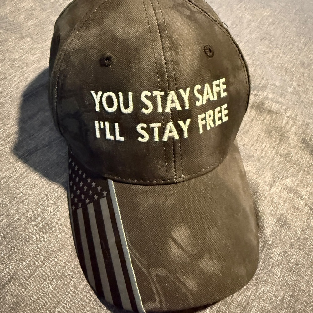 Black Cap with Patriotic Design for Men